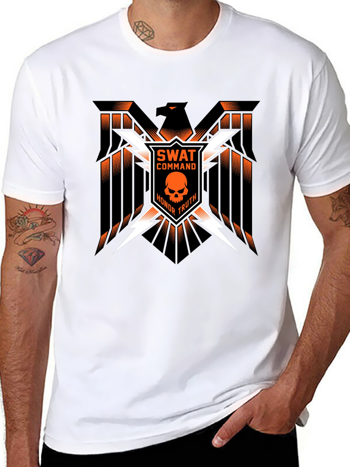 SWAT Command Skull Graphic Tee