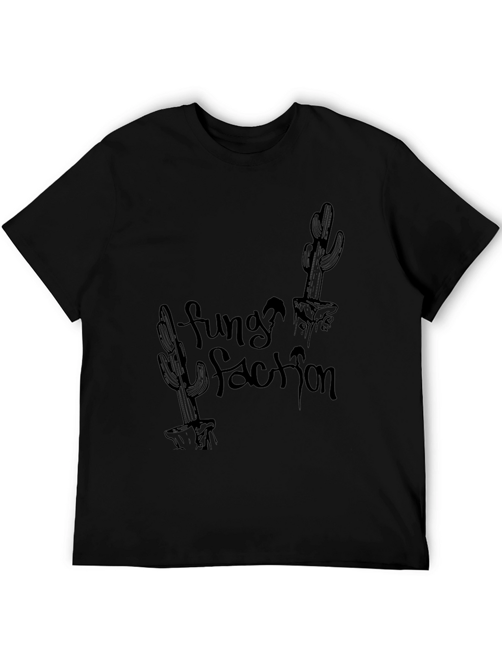 Funky Faction Cactus Graphic Black Tee