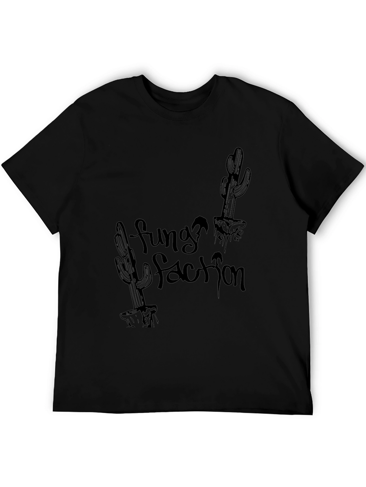 Funky Faction Cactus Graphic Black Tee