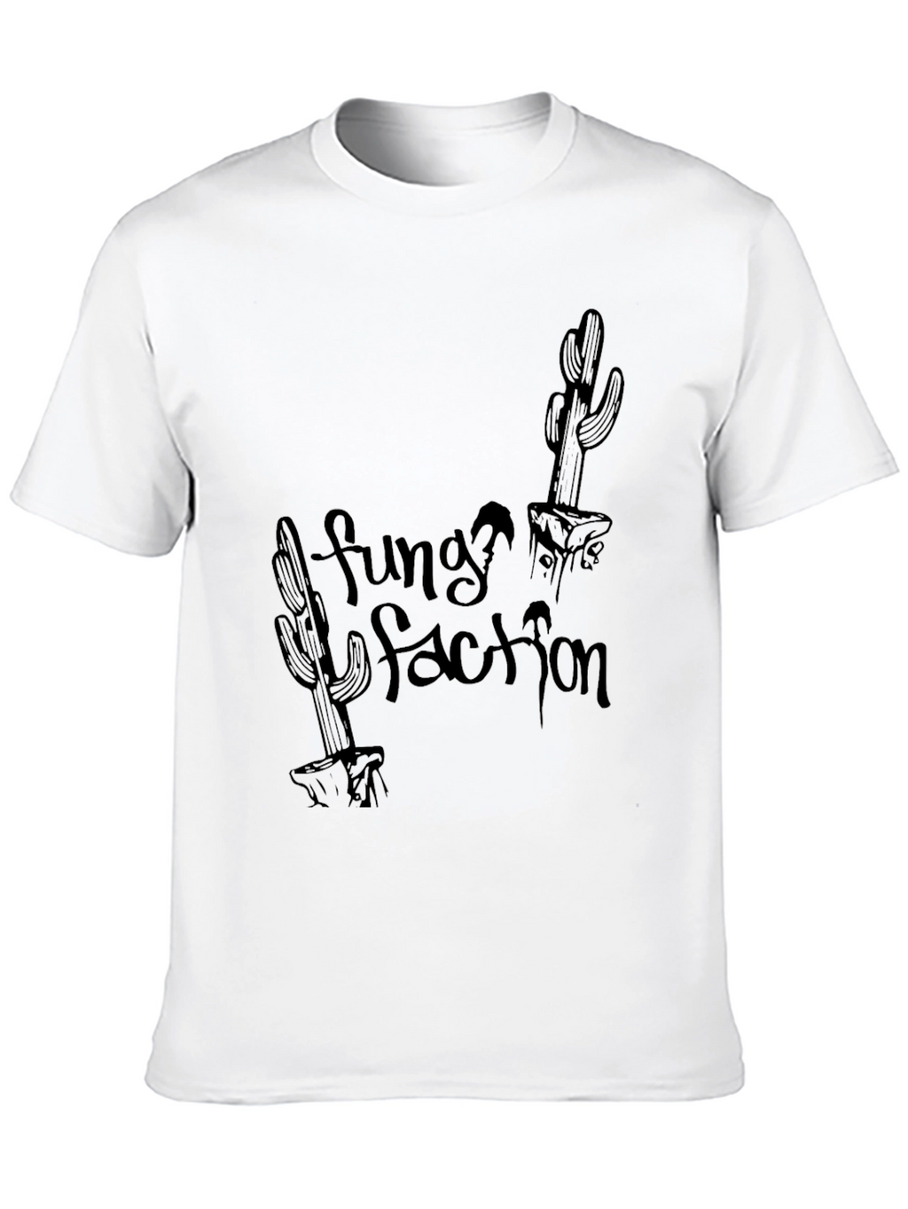 Funky Faction Cactus Graphic Black Tee