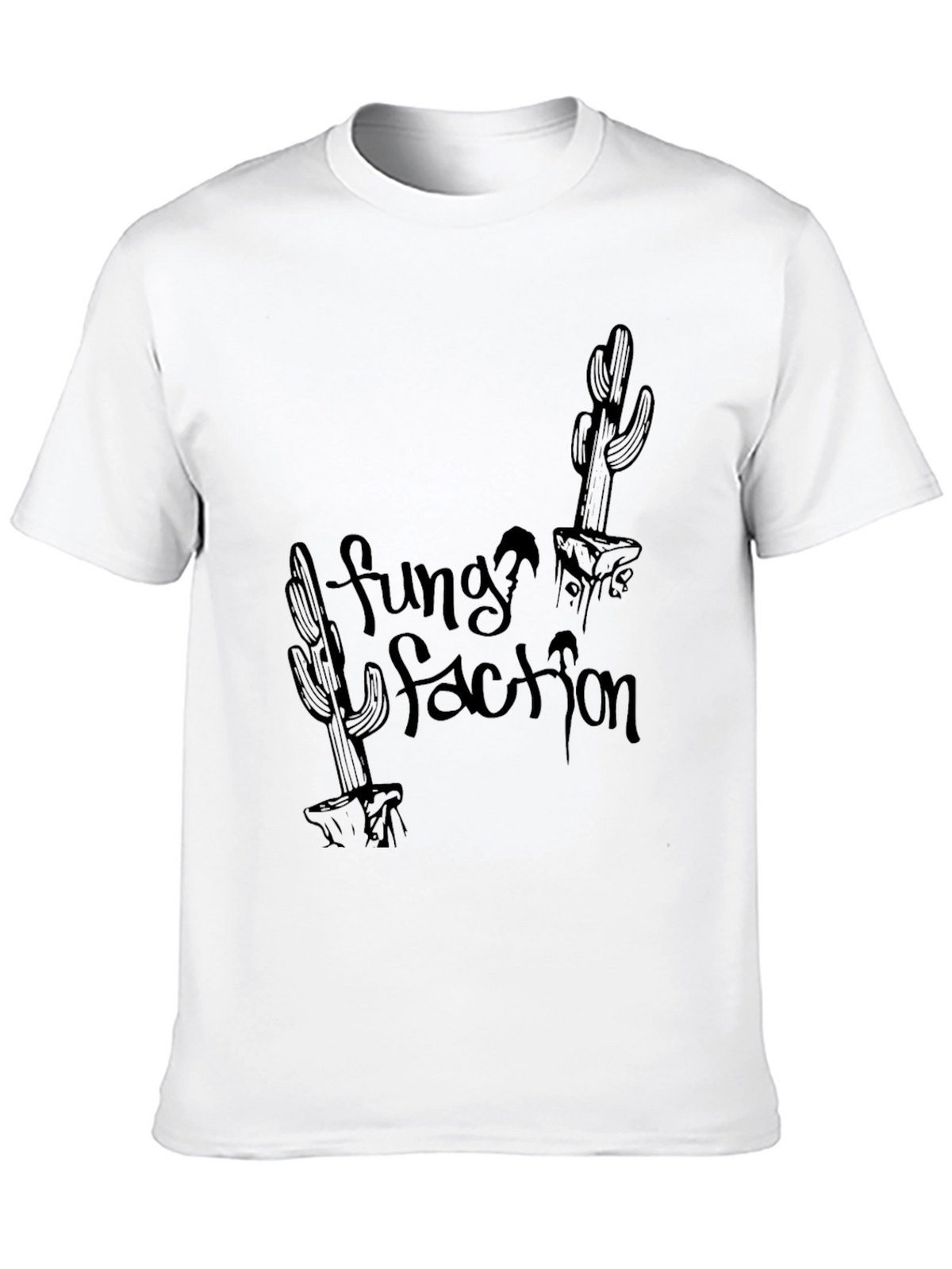Funky Faction Cactus Graphic Black Tee