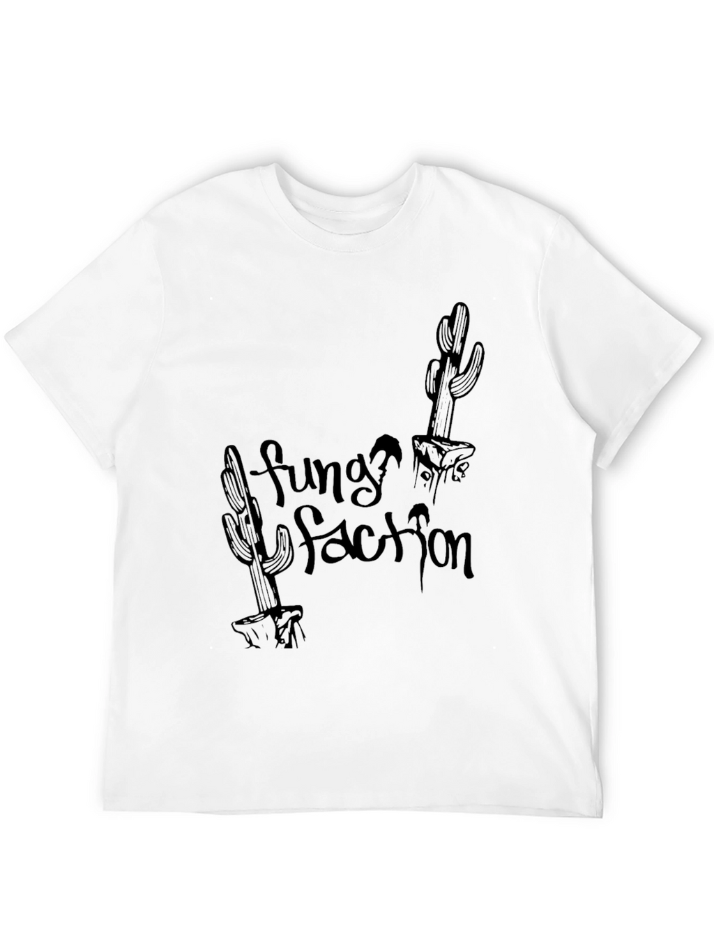 Funky Faction Cactus Graphic Black Tee