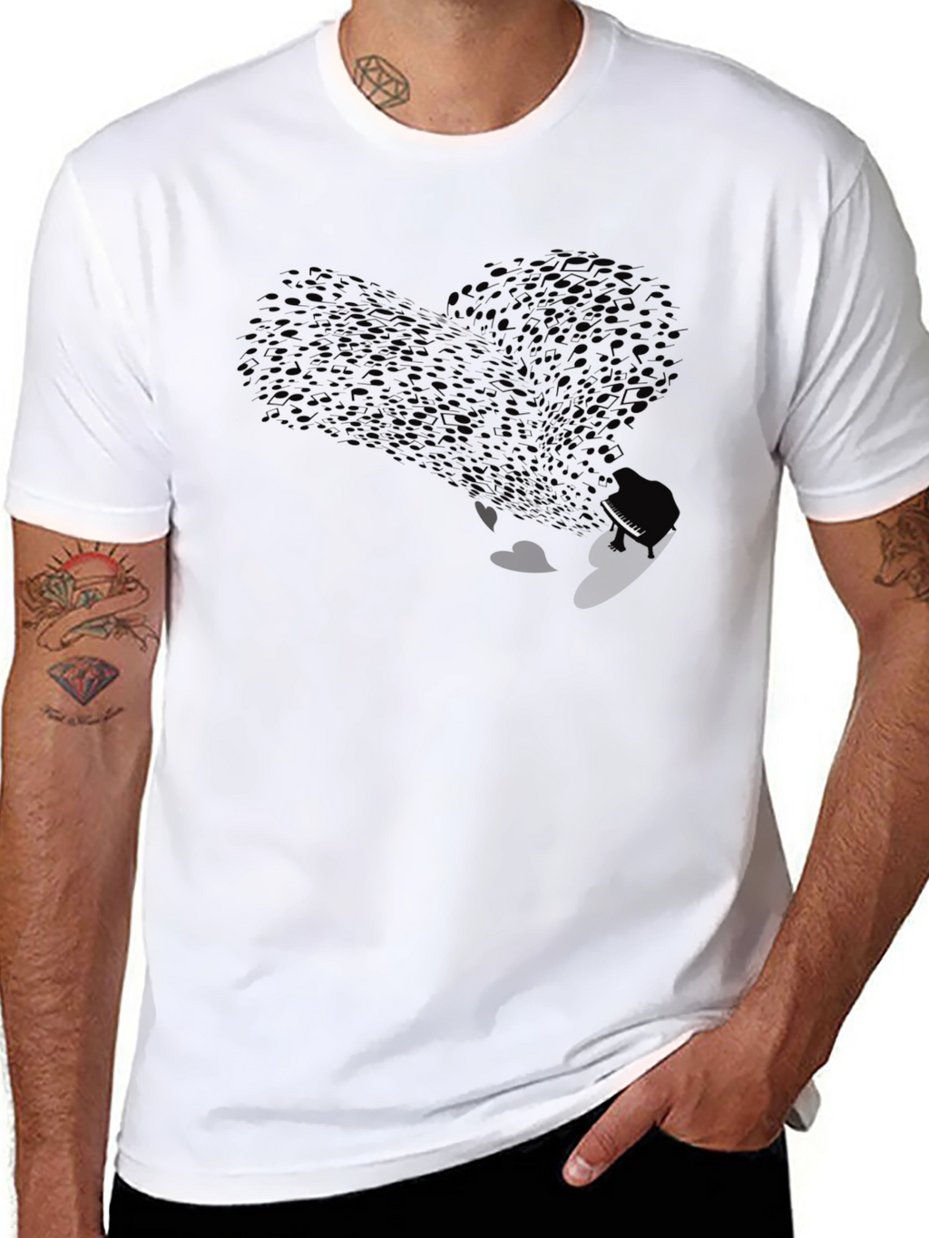 School of Fish Heart Graphic Tee