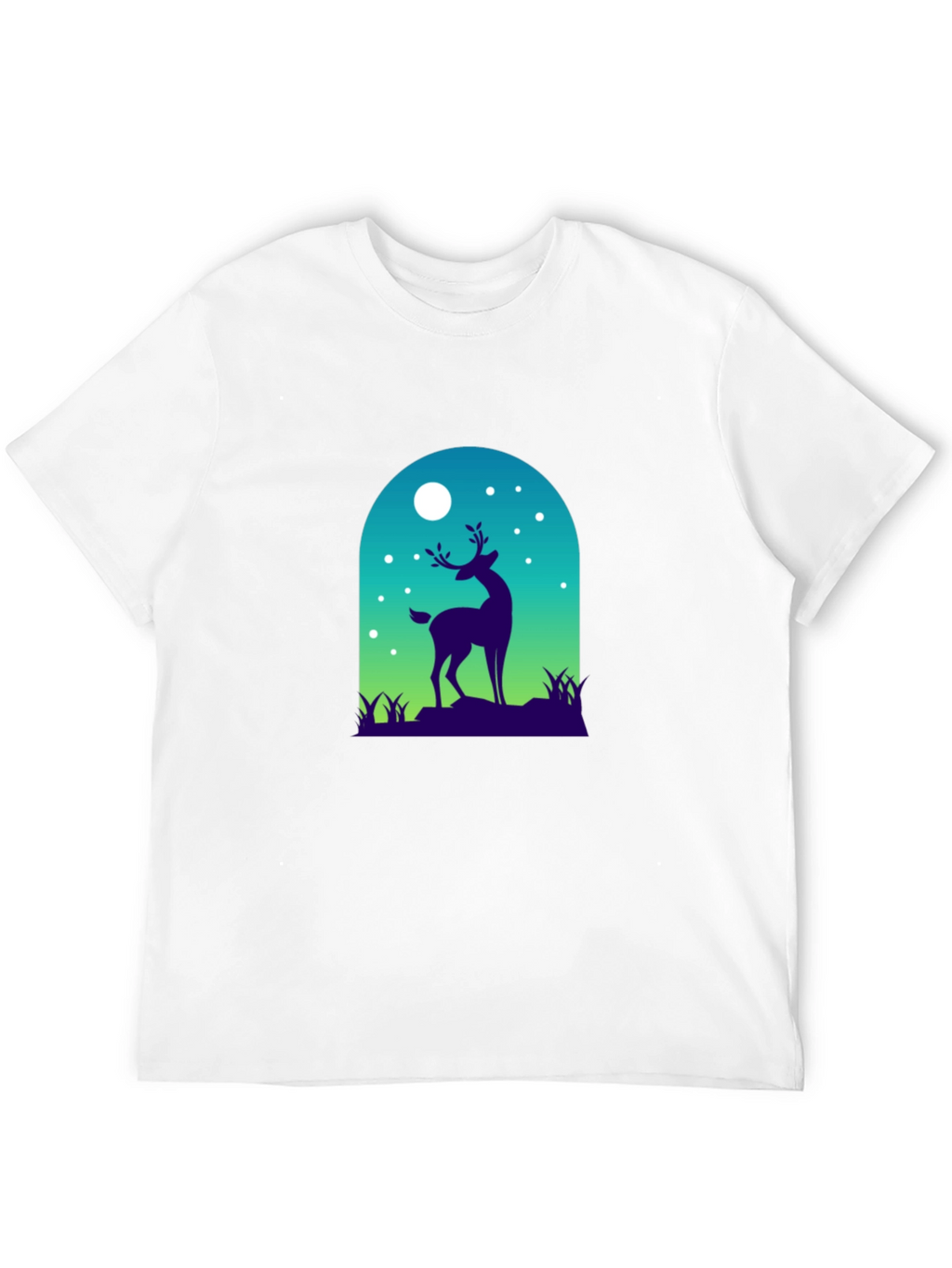 Deer Silhouette Graphic Tee - Nature Inspired Design