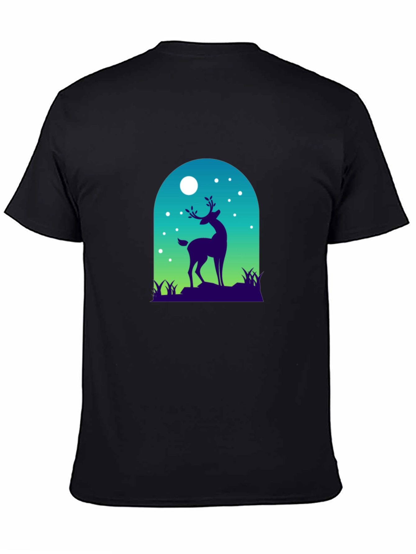 Deer Silhouette Graphic Tee - Nature Inspired Design