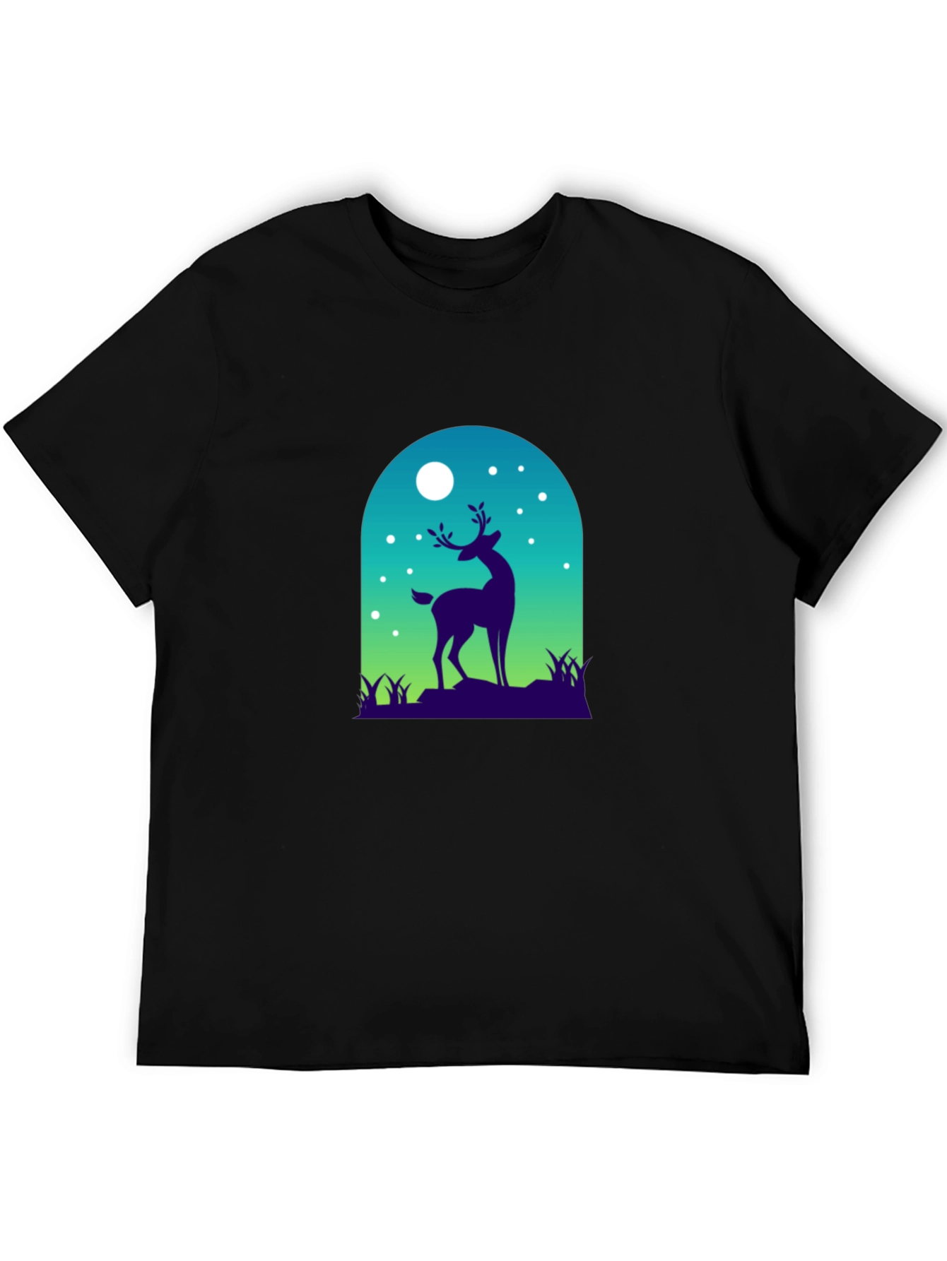 Deer Silhouette Graphic Tee - Nature Inspired Design