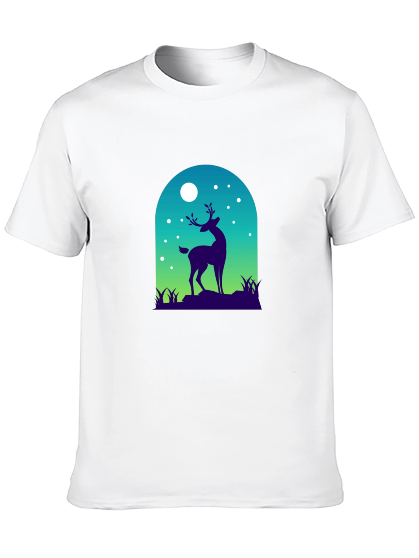 Deer Silhouette Graphic Tee - Nature Inspired Design