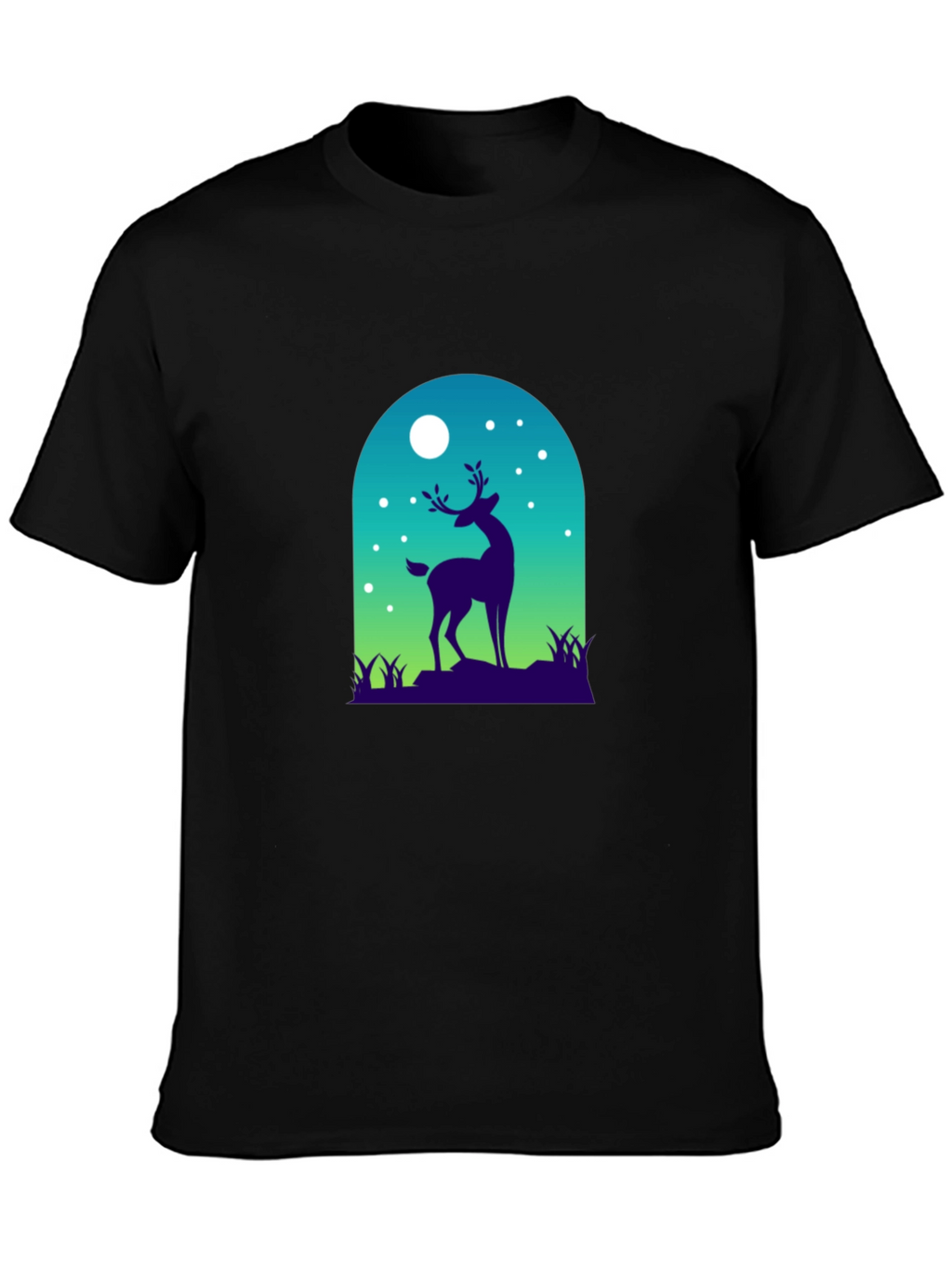 Deer Silhouette Graphic Tee - Nature Inspired Design