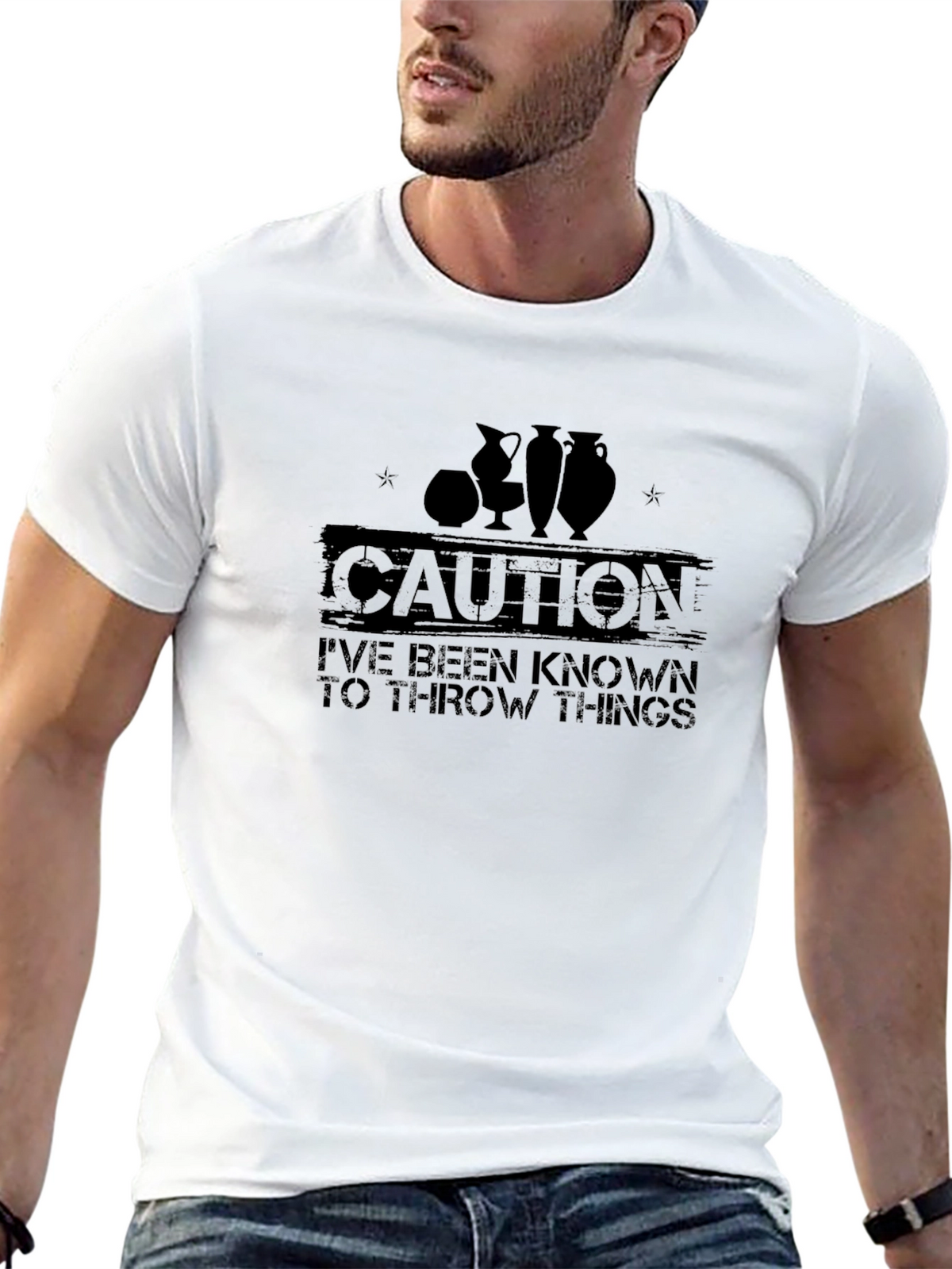 Caution: I Throw Things Pottery T-Shirt