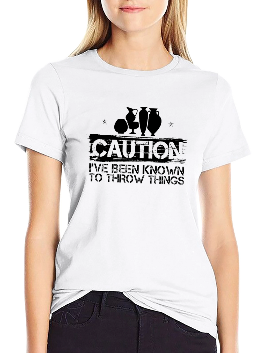 Caution: I Throw Things Pottery T-Shirt