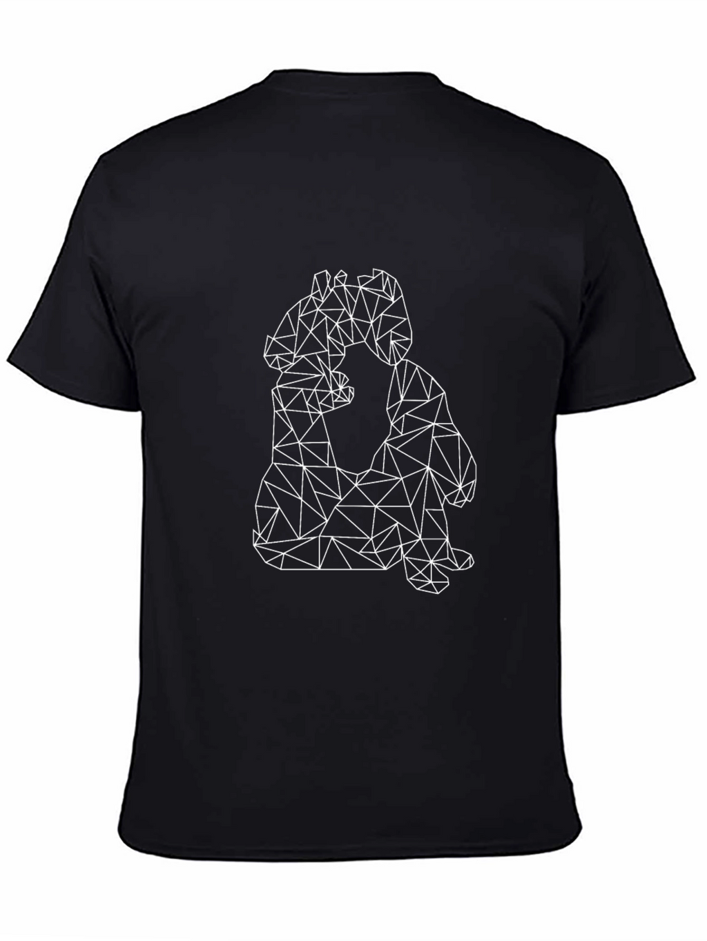 Geometric Animal Print Black T-Shirt