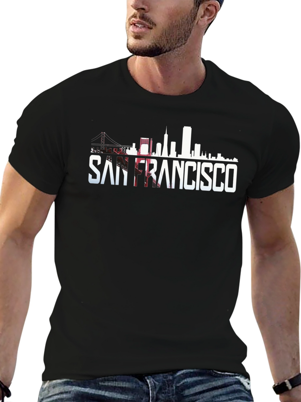 San Francisco Skyline Graphic Tee - Black