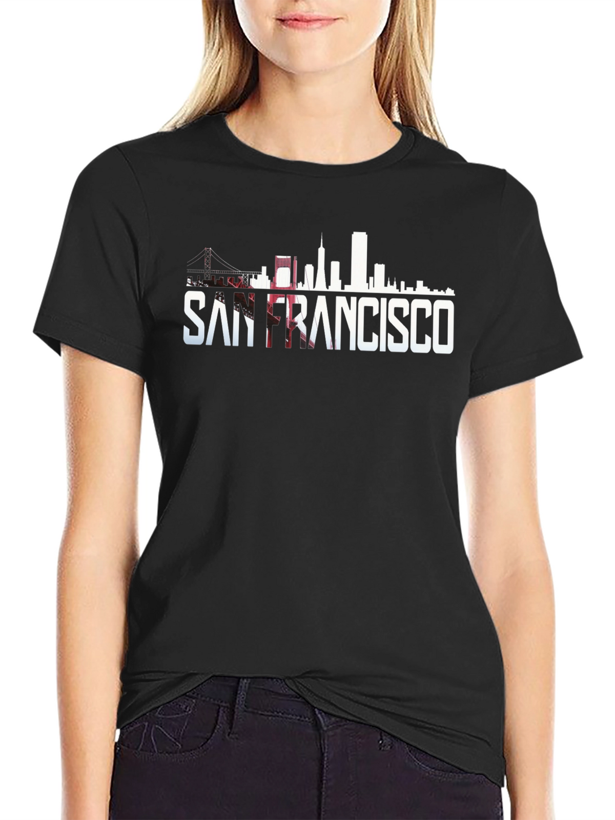 San Francisco Skyline Graphic Tee - Black