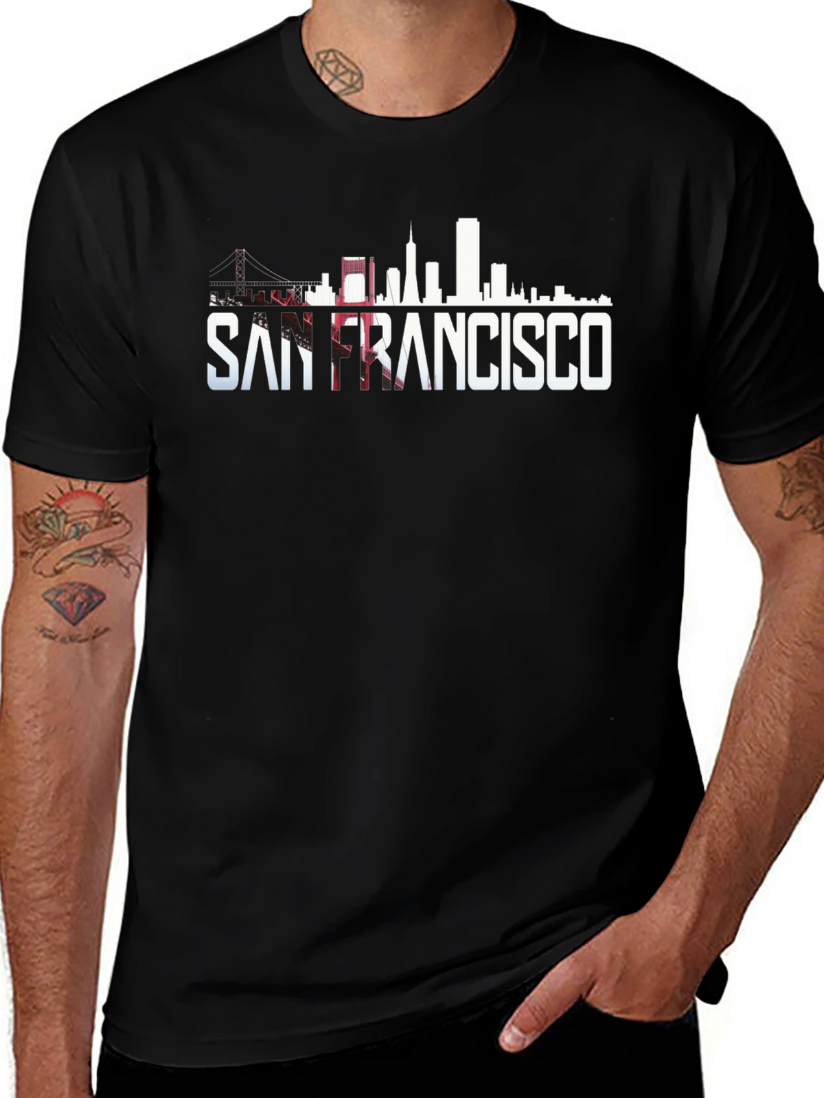 San Francisco Skyline Graphic Tee - Black