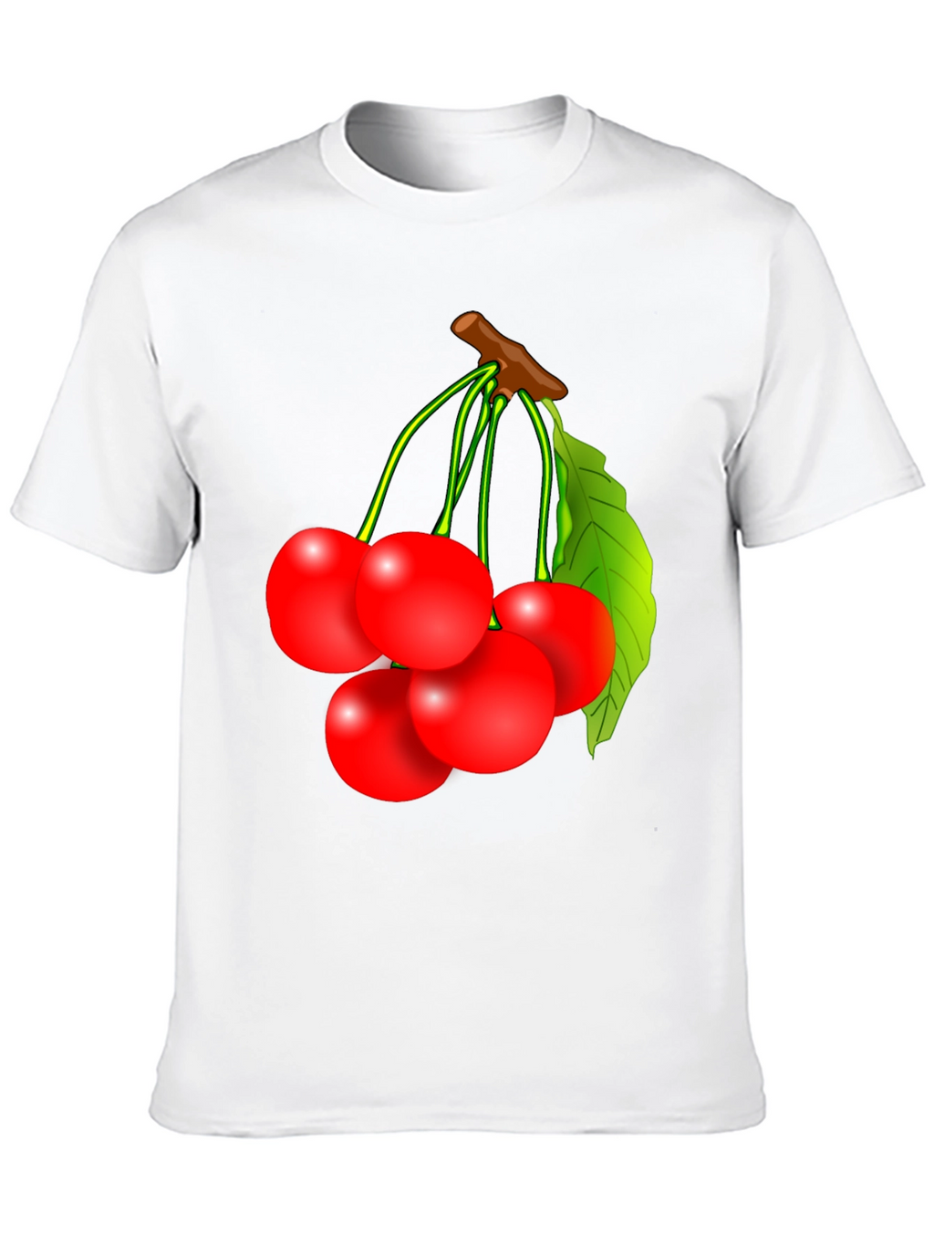 Cherry Graphic T-Shirt - Fruit Design Tee