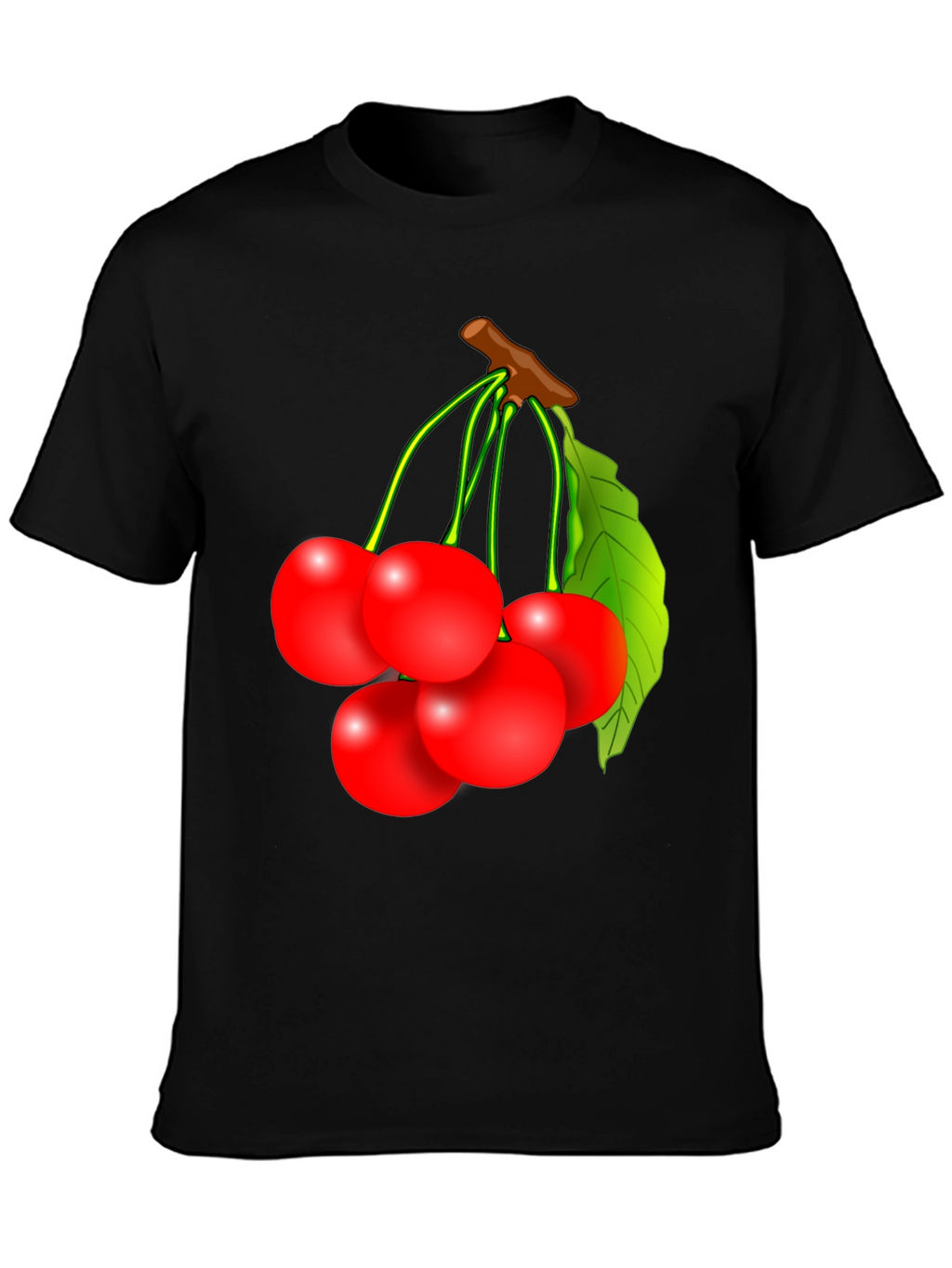 Cherry Graphic T-Shirt - Fruit Design Tee