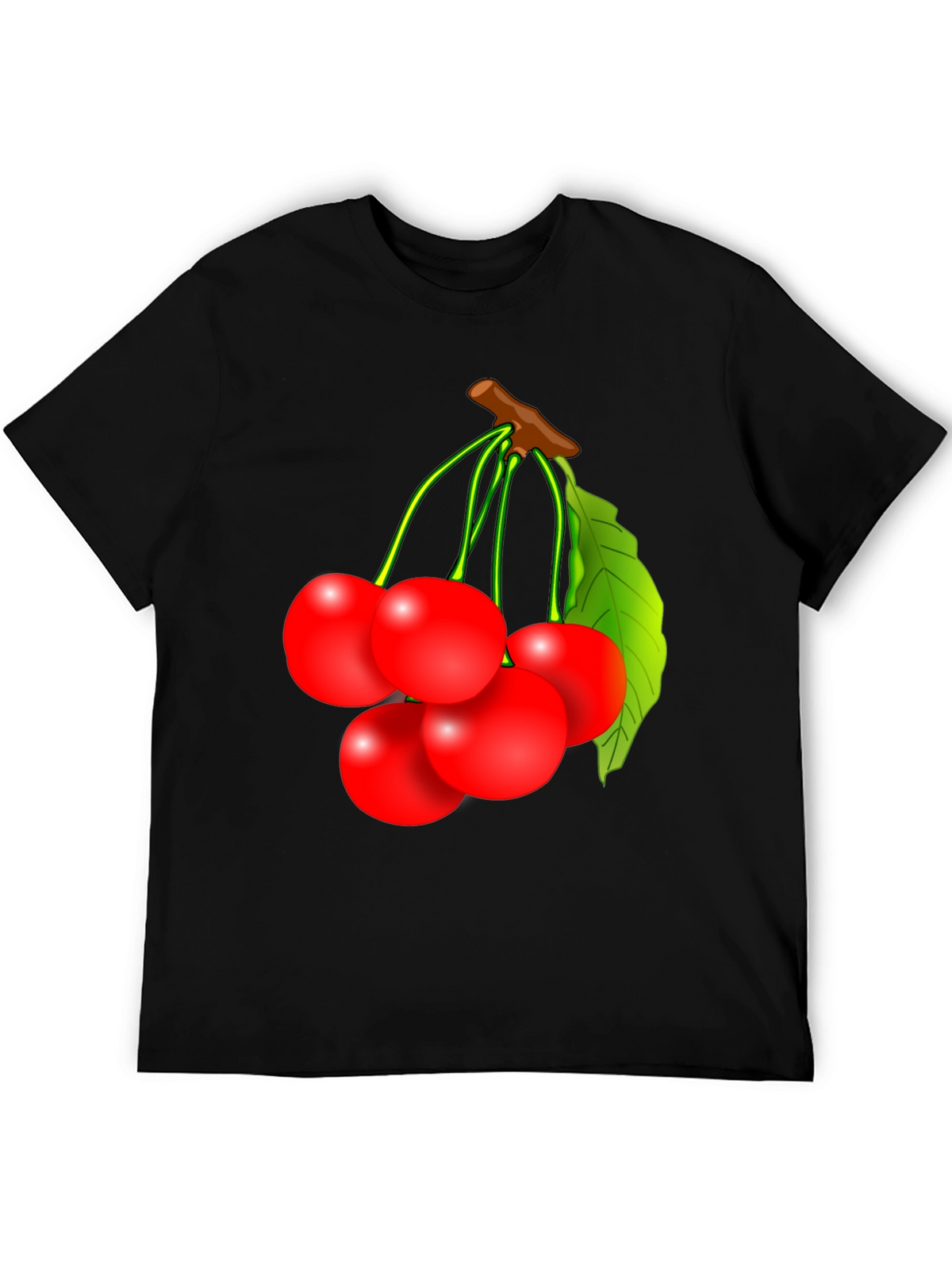 Cherry Graphic T-Shirt - Fruit Design Tee