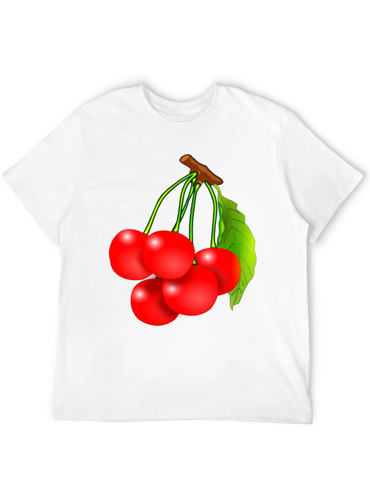 Cherry Graphic T-Shirt - Fruit Design Tee