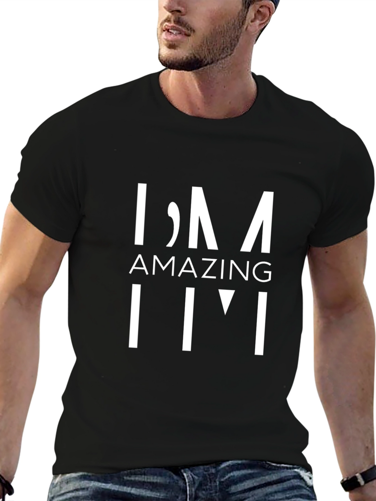 Amazing Im T-Shirt - Casual Black Tee