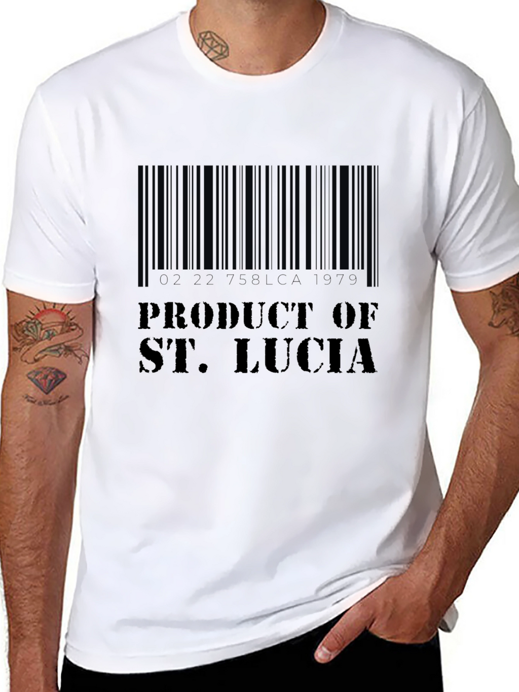Product of St. Lucia Barcode T-Shirt