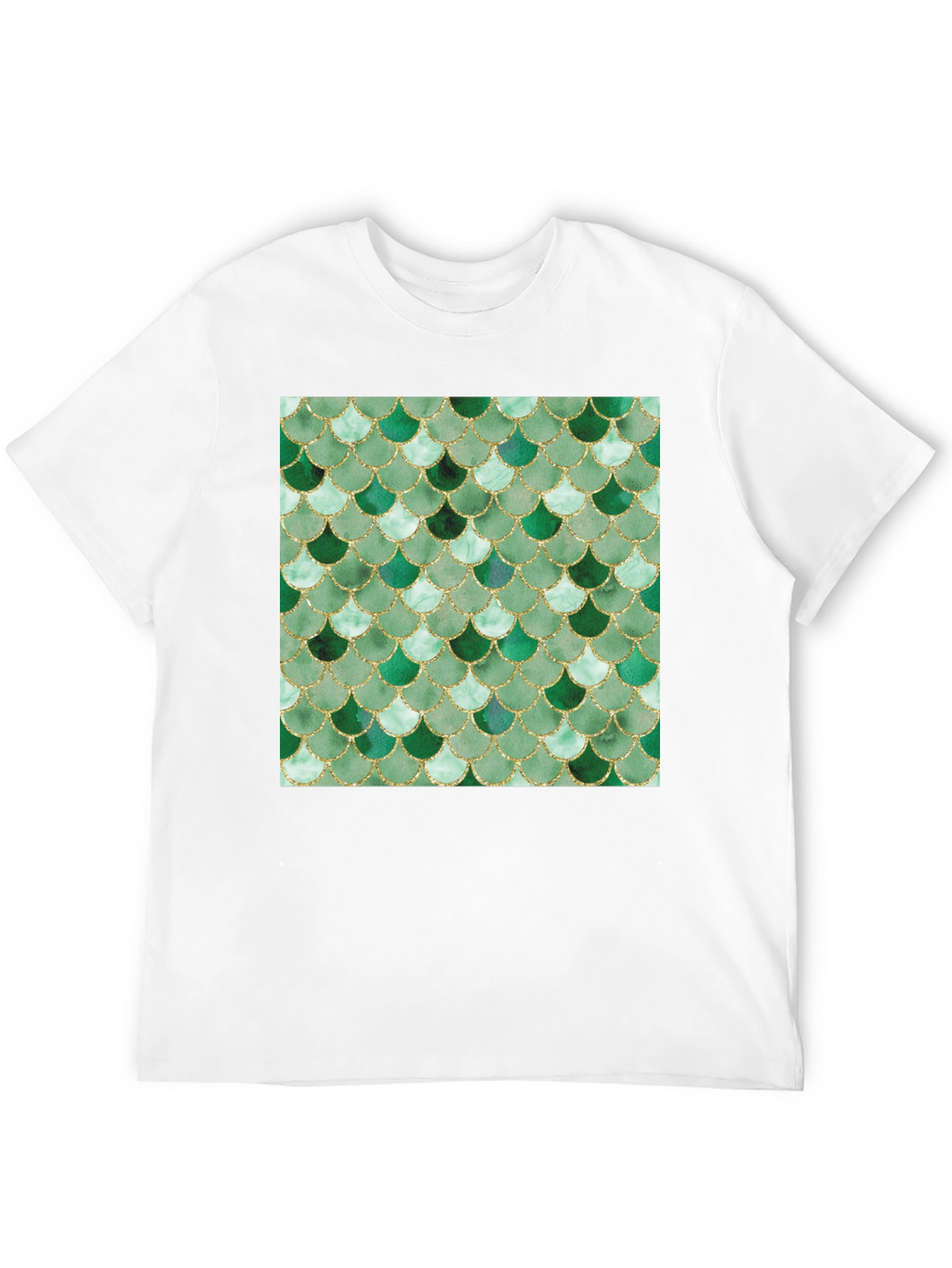 Green Scale Print Black T-Shirt - Stylish Casual Wear