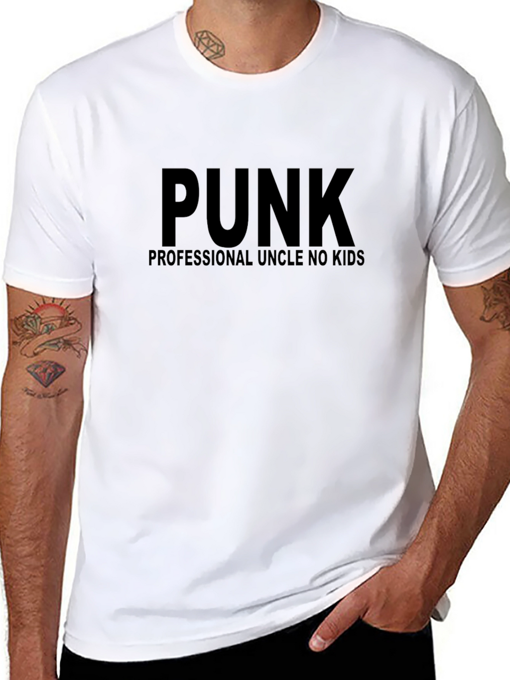 PUNK Professional Uncle No Kids Black T-Shirt