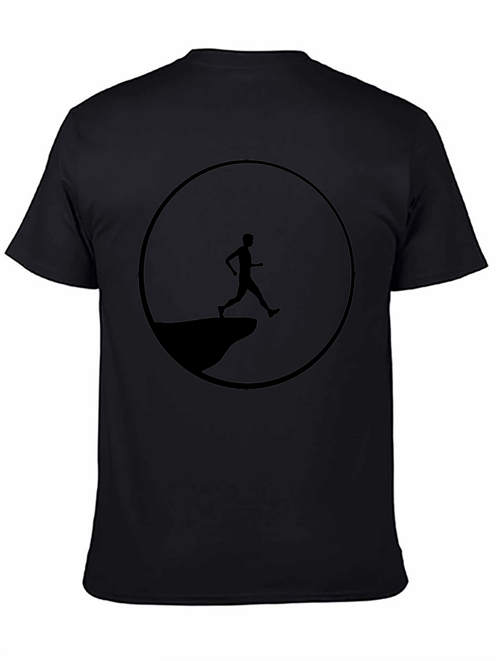 Cliff Jump Black Graphic Tee for Men