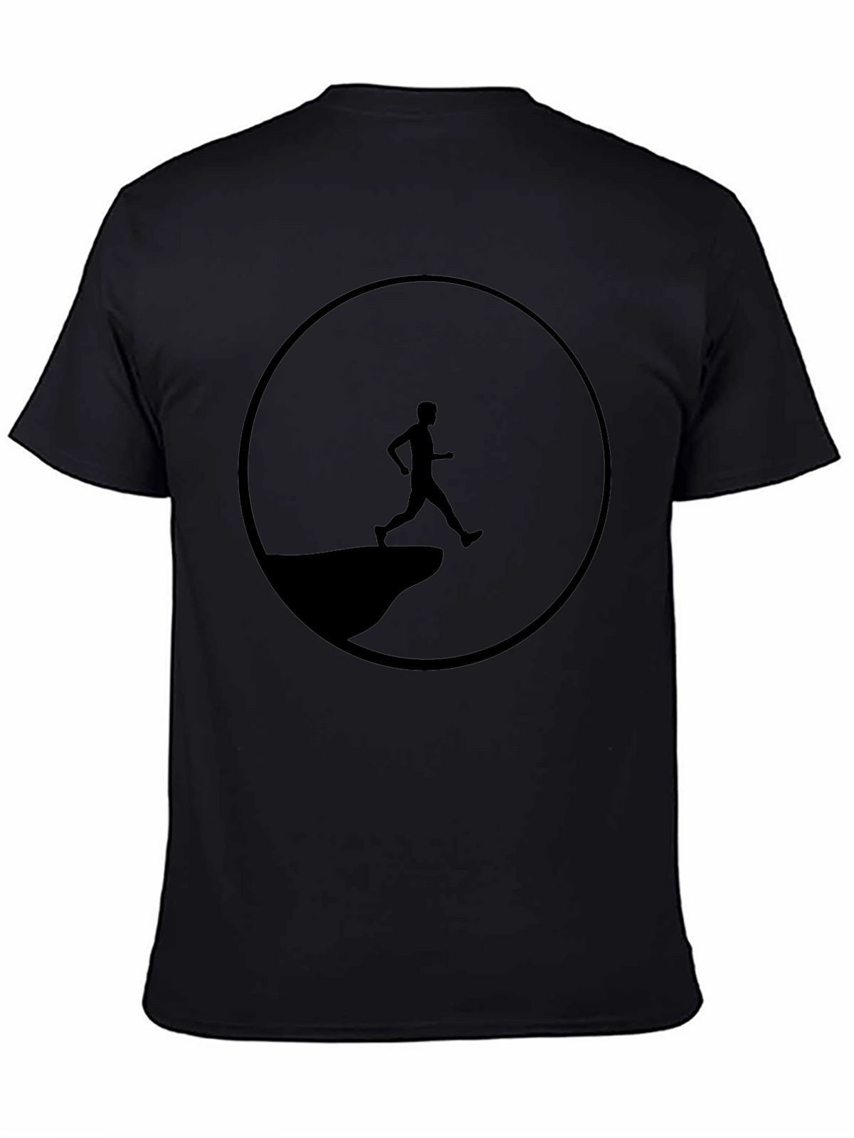 Cliff Jump Black Graphic Tee for Men