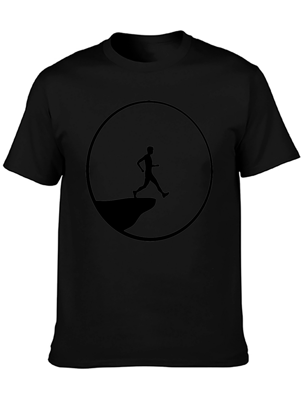 Cliff Jump Black Graphic Tee for Men