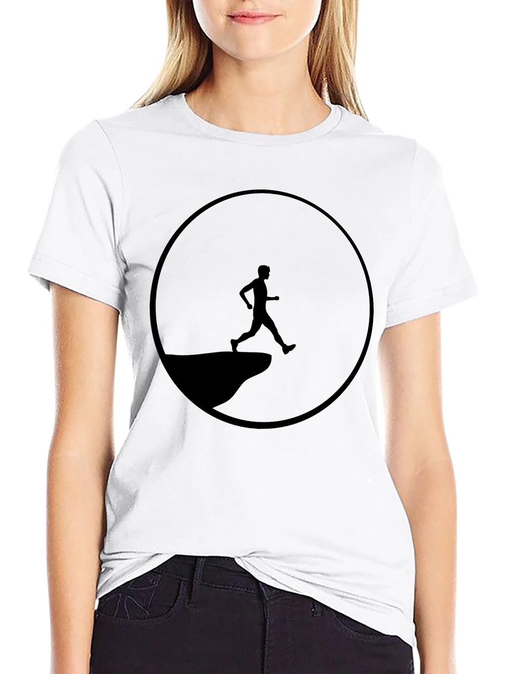 Cliff Jump Black Graphic Tee for Men
