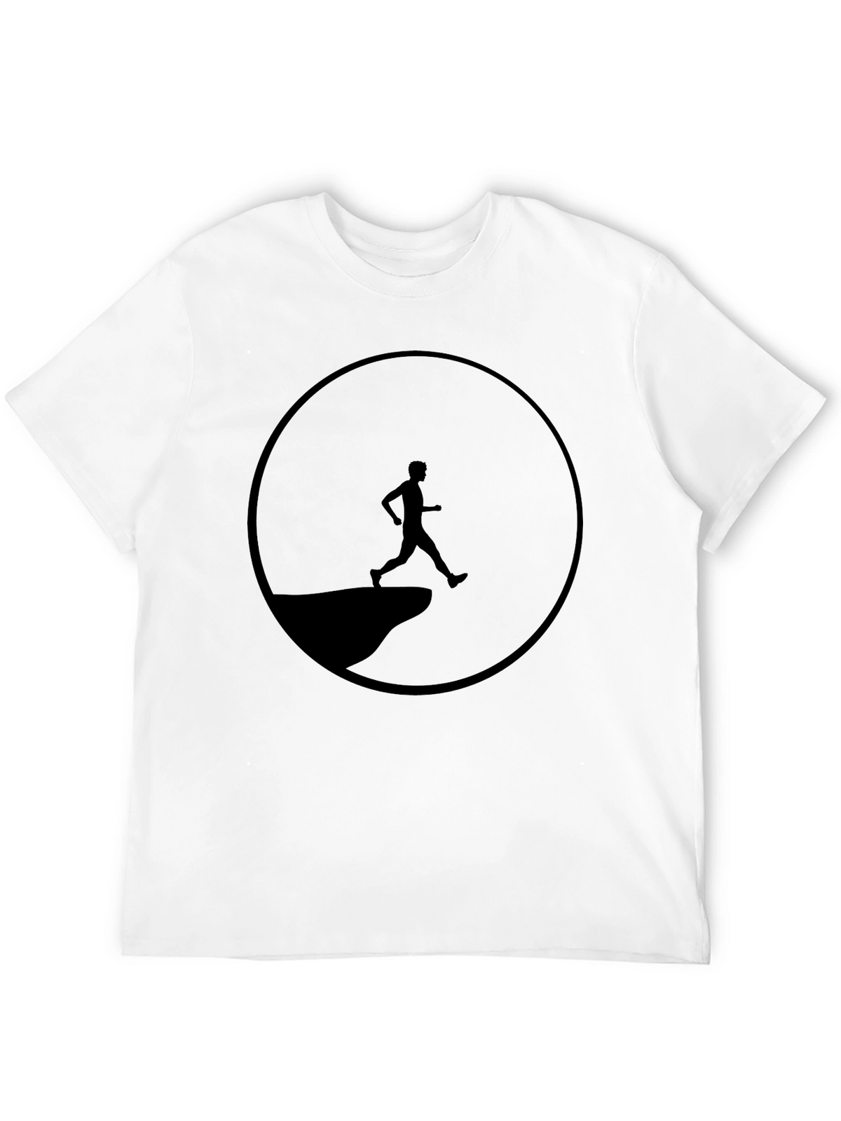 Cliff Jump Black Graphic Tee for Men