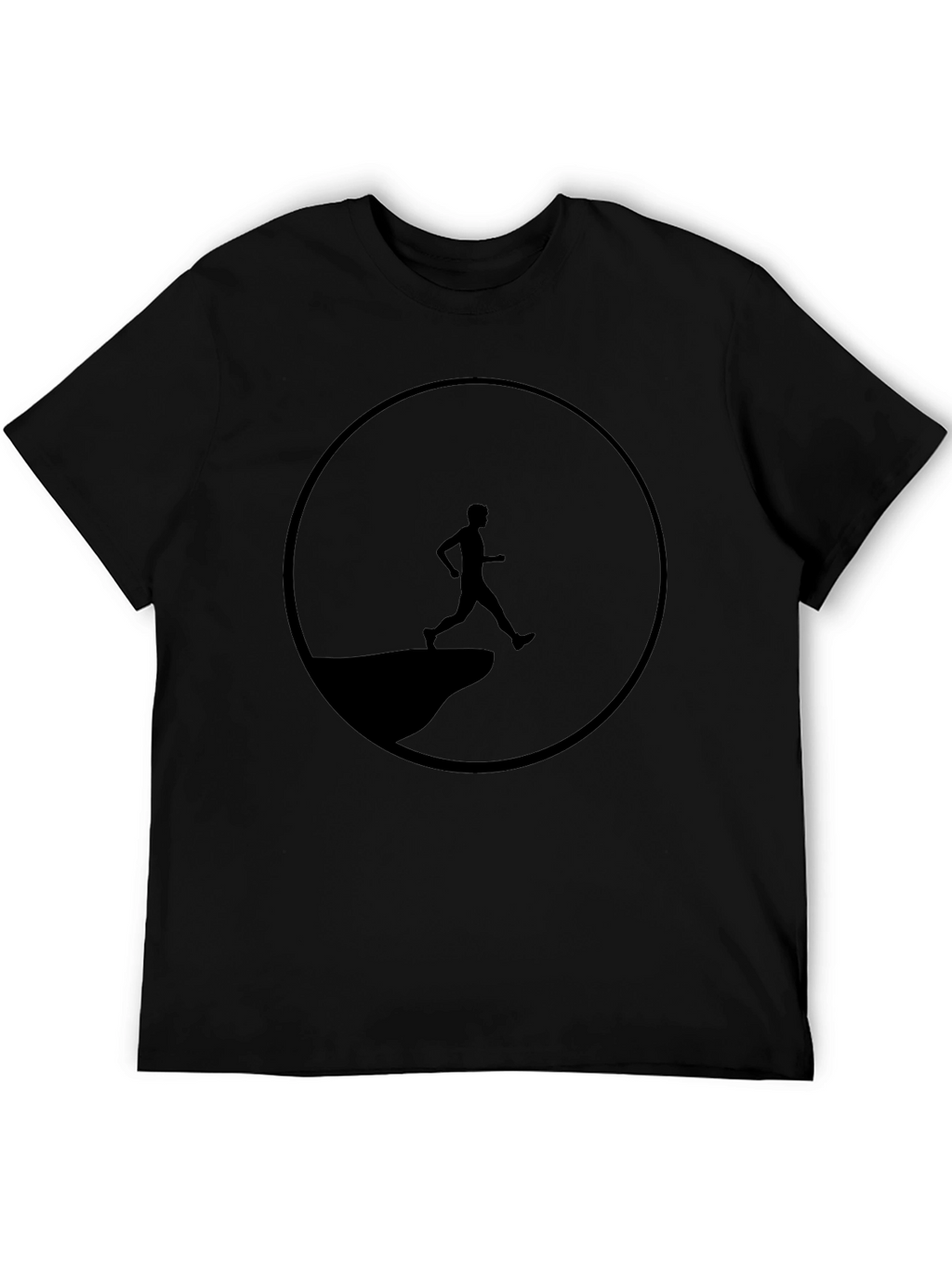 Cliff Jump Black Graphic Tee for Men