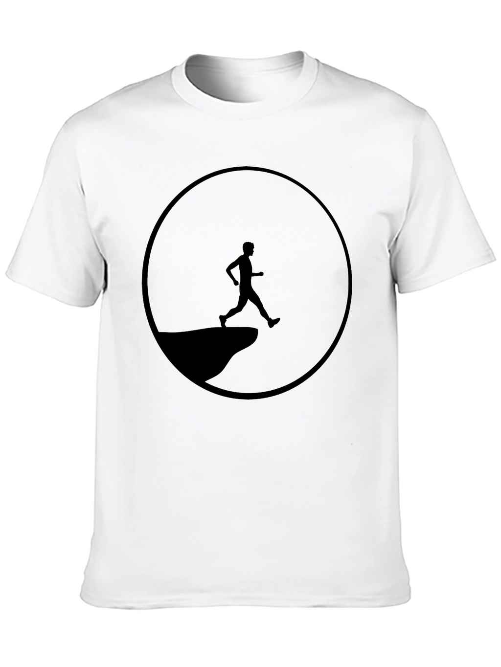 Cliff Jump Black Graphic Tee for Men