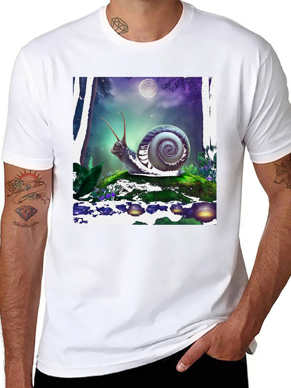 Snail Graphic Tee - Mens Black T-Shirt