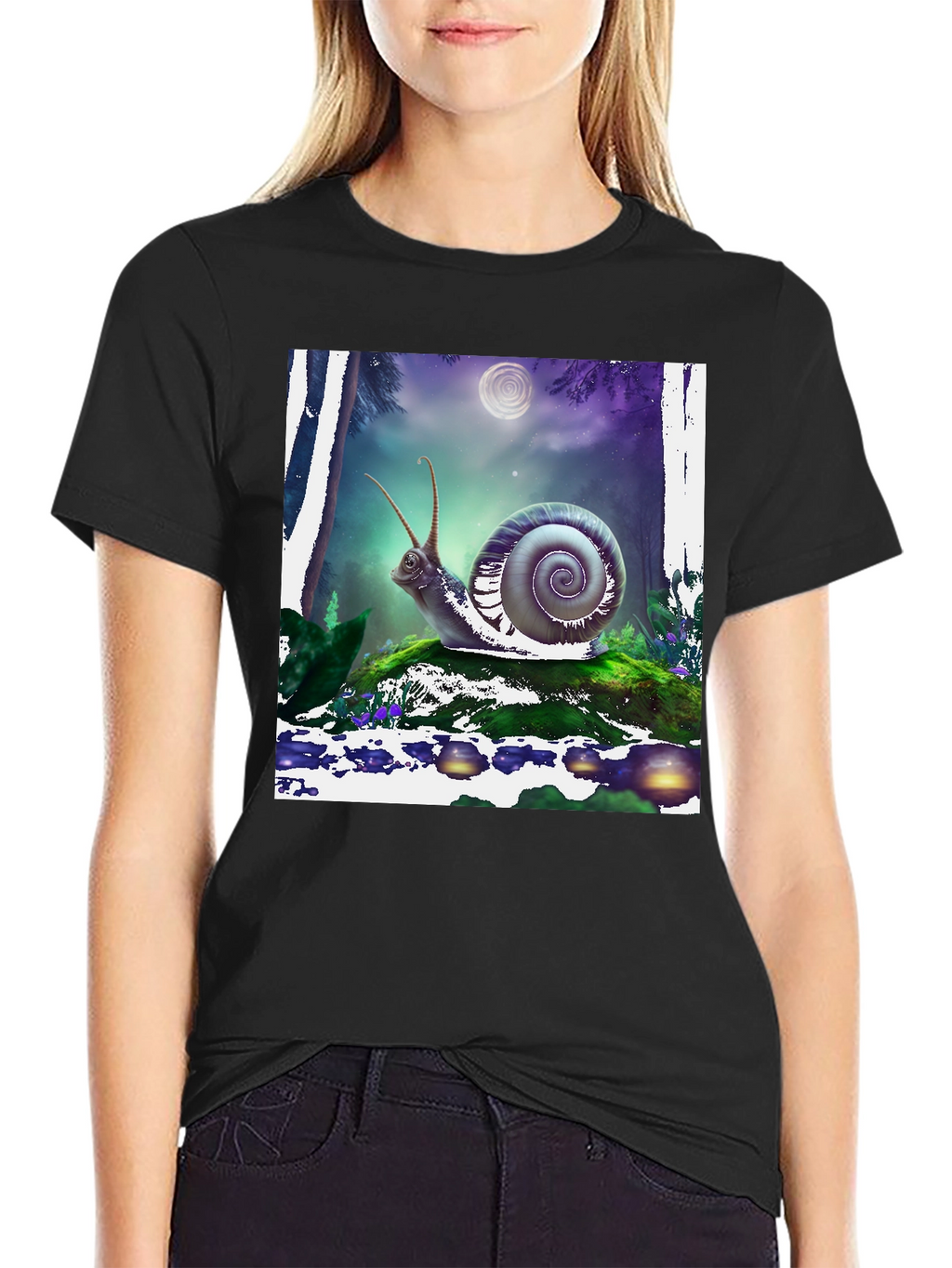 Snail Graphic Tee - Mens Black T-Shirt