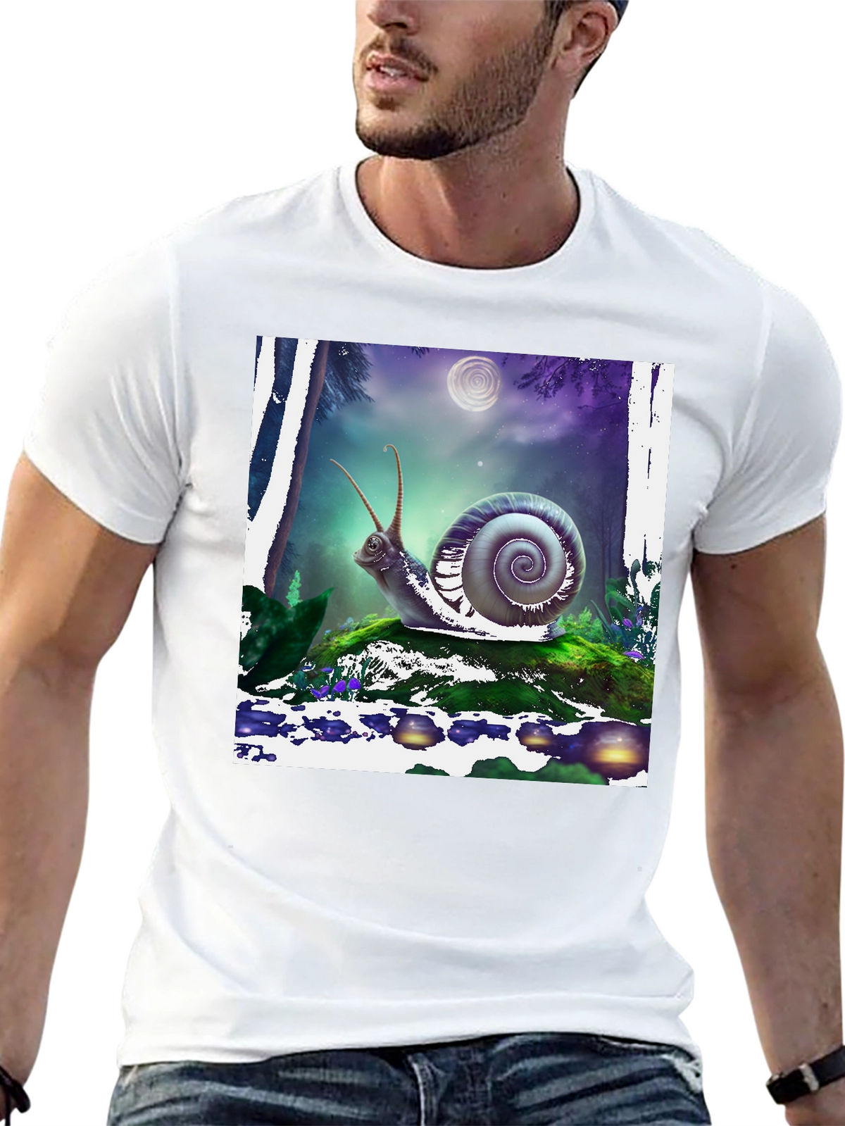 Snail Graphic Tee - Mens Black T-Shirt