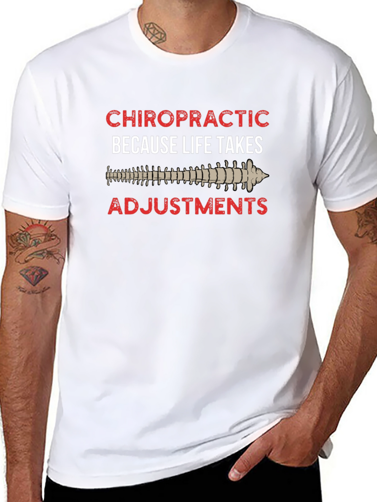 Chiropractic Adjustment Black T-Shirt