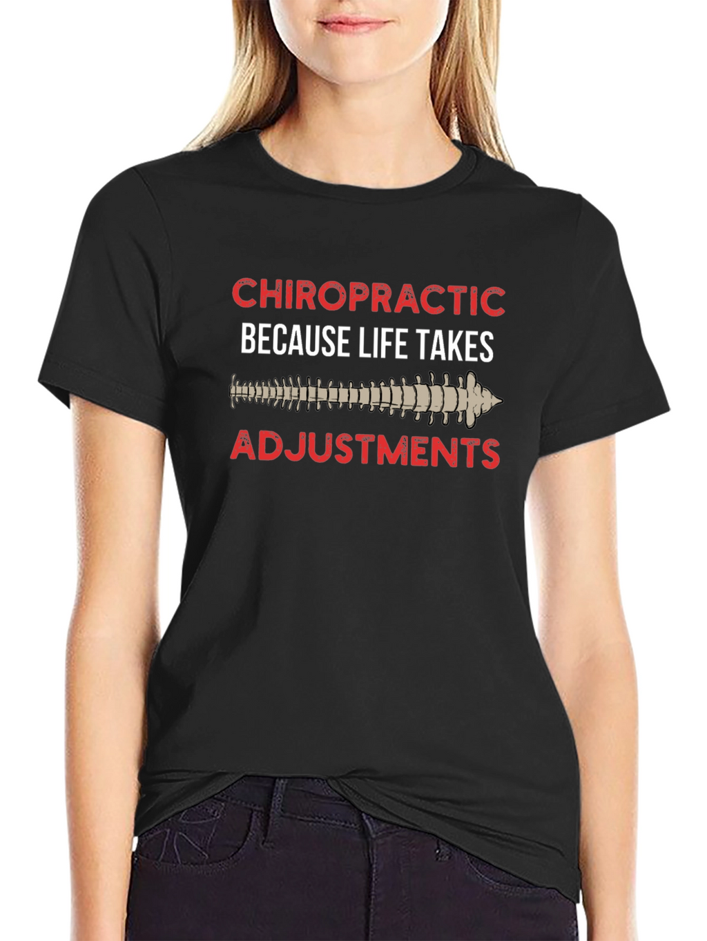 Chiropractic Adjustment Black T-Shirt