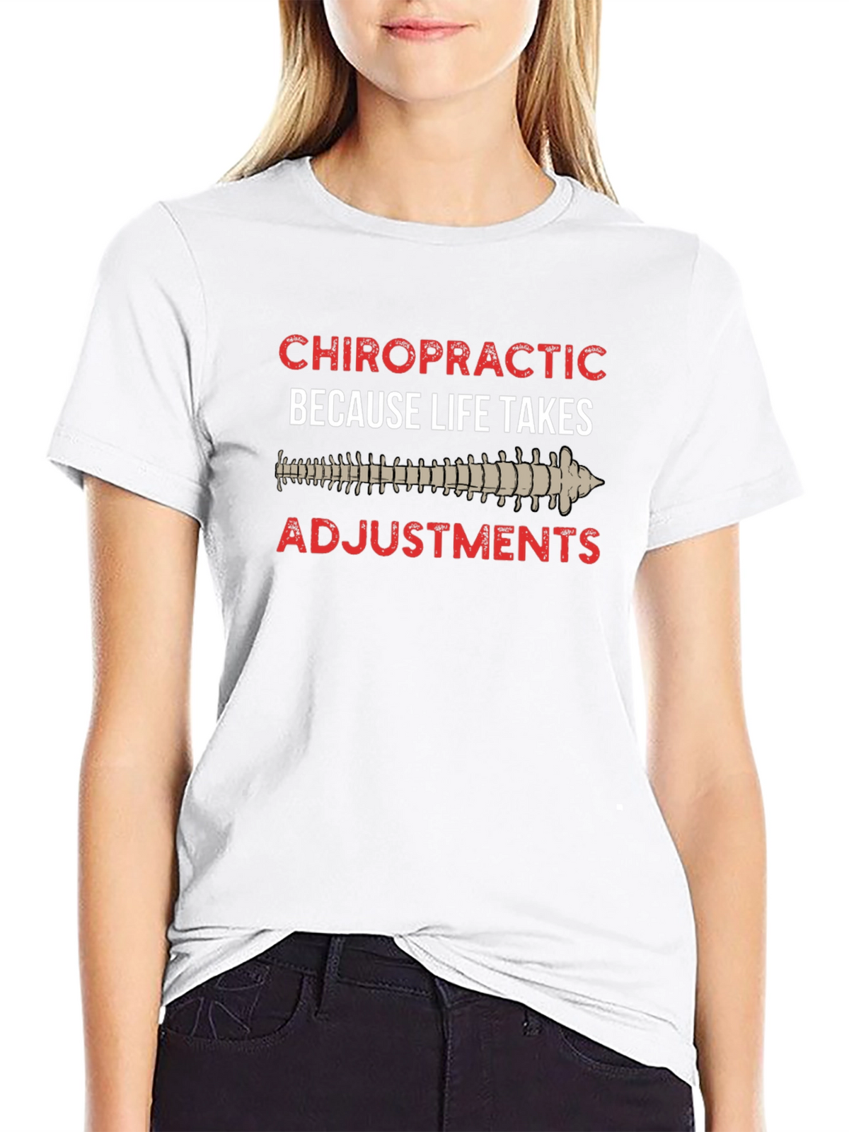 Chiropractic Adjustment Black T-Shirt
