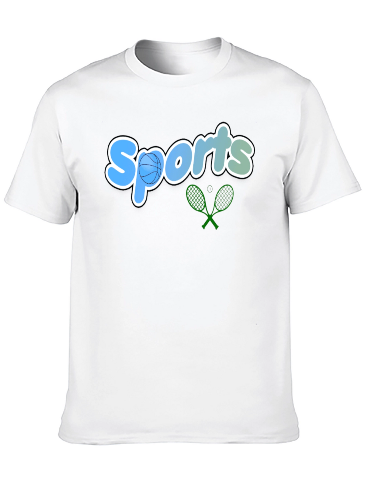 Sports Graphic Tee - Black Casual T-Shirt