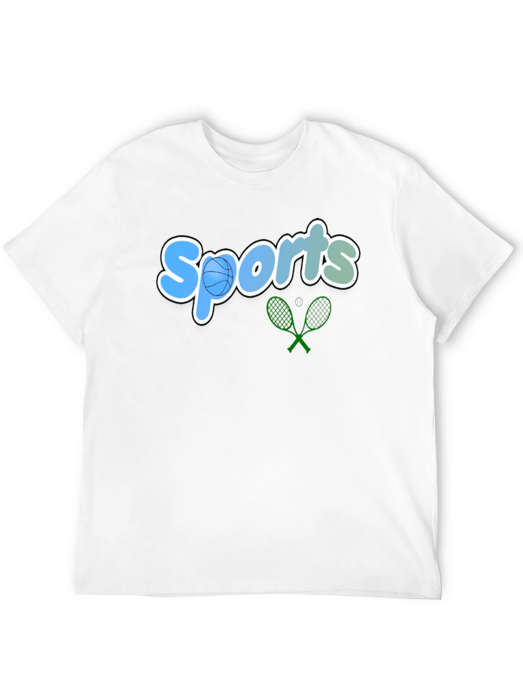 Sports Graphic Tee - Black Casual T-Shirt