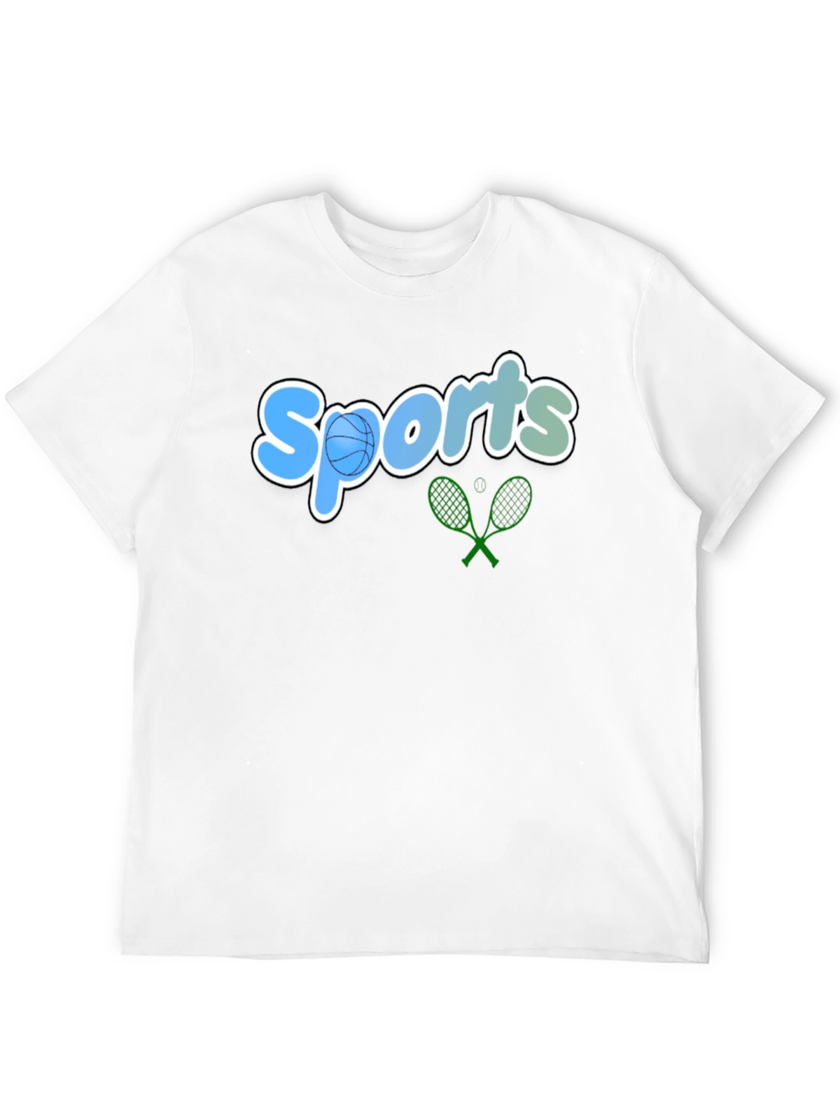 Sports Graphic Tee - Black Casual T-Shirt