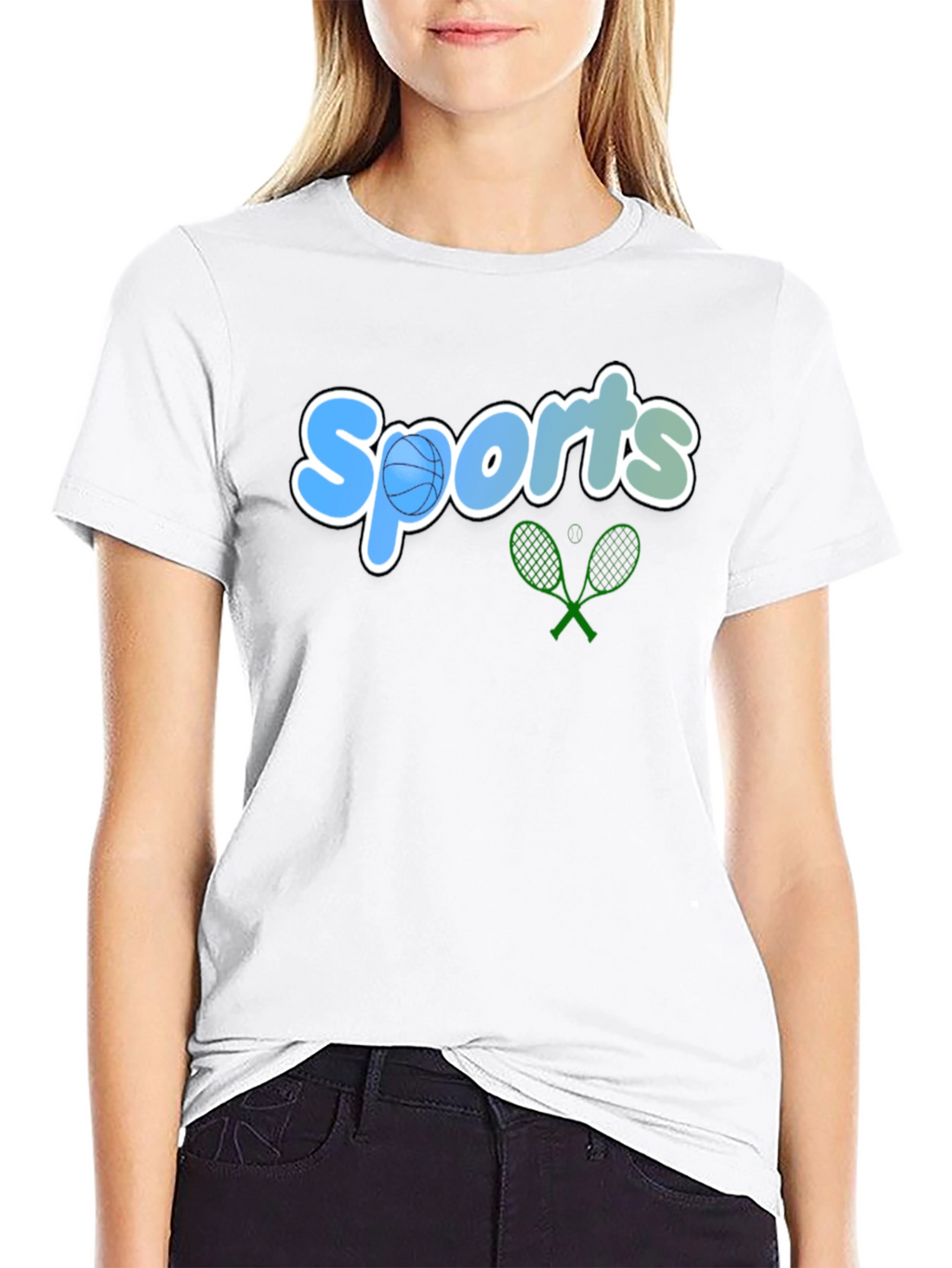 Sports Graphic Tee - Black Casual T-Shirt