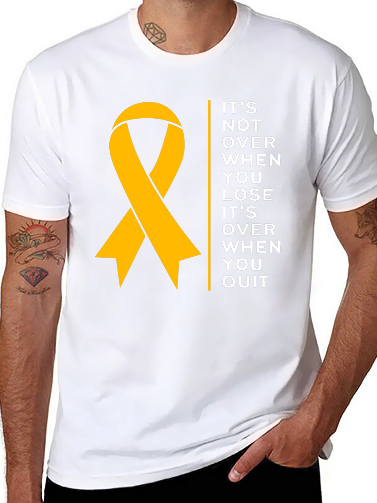 Inspirational Quote Ribbon Graphic Tee