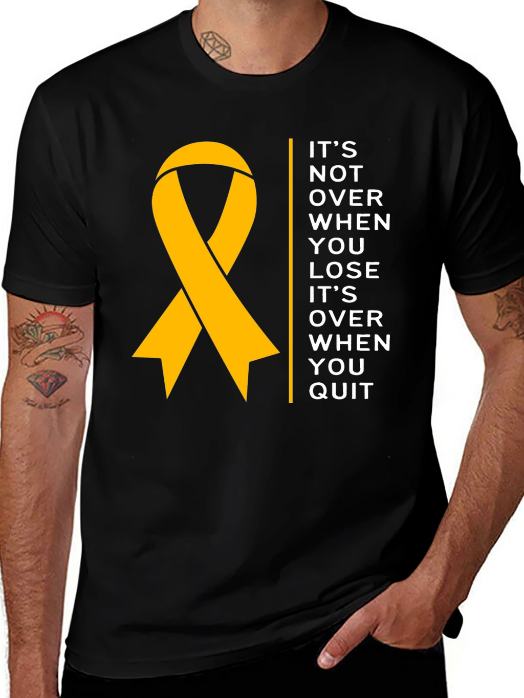 Inspirational Quote Ribbon Graphic Tee