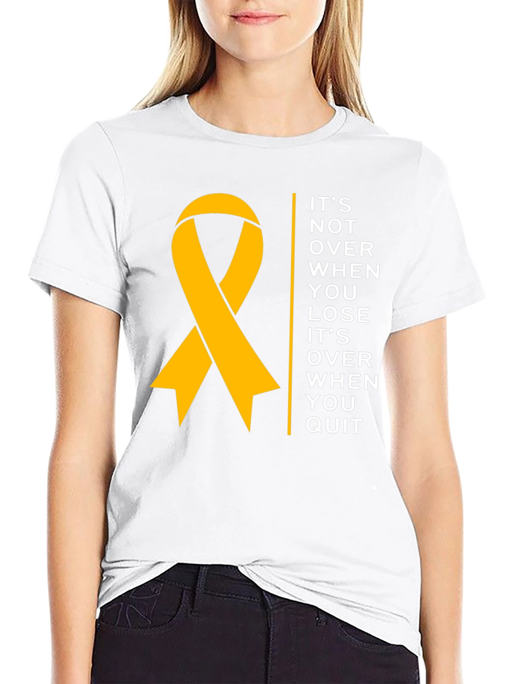 Inspirational Quote Ribbon Graphic Tee