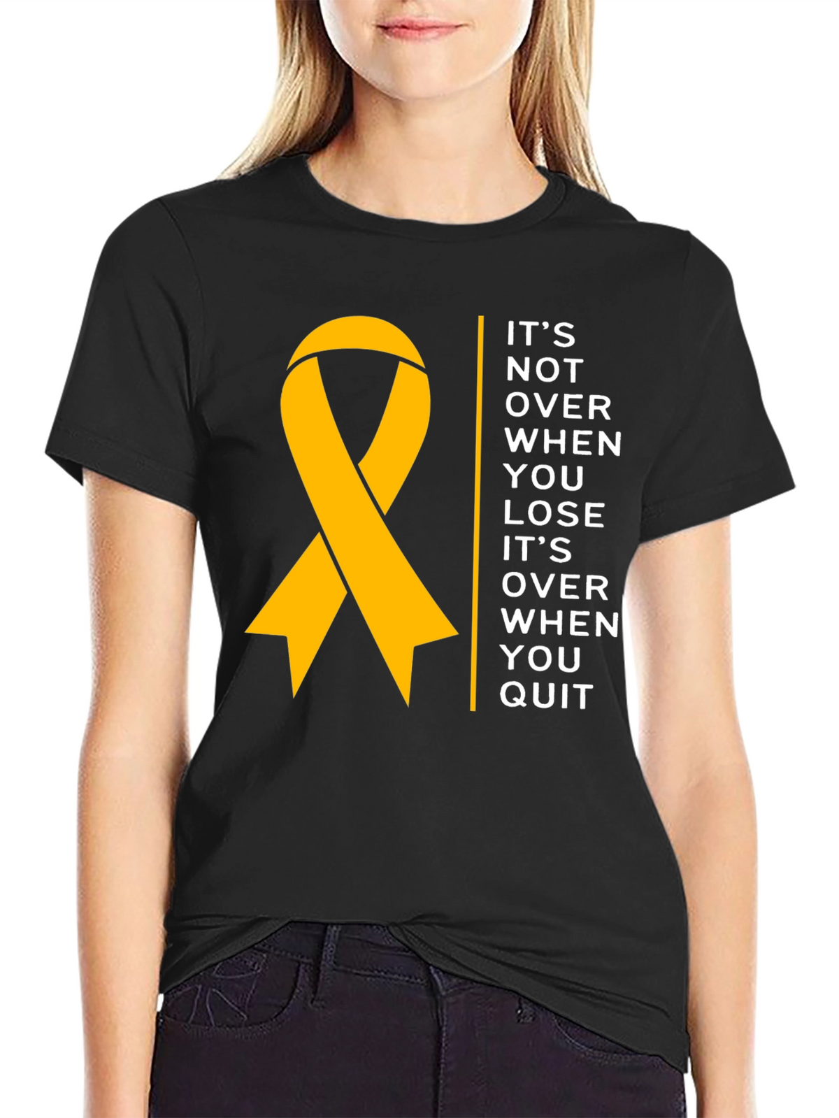 Inspirational Quote Ribbon Graphic Tee
