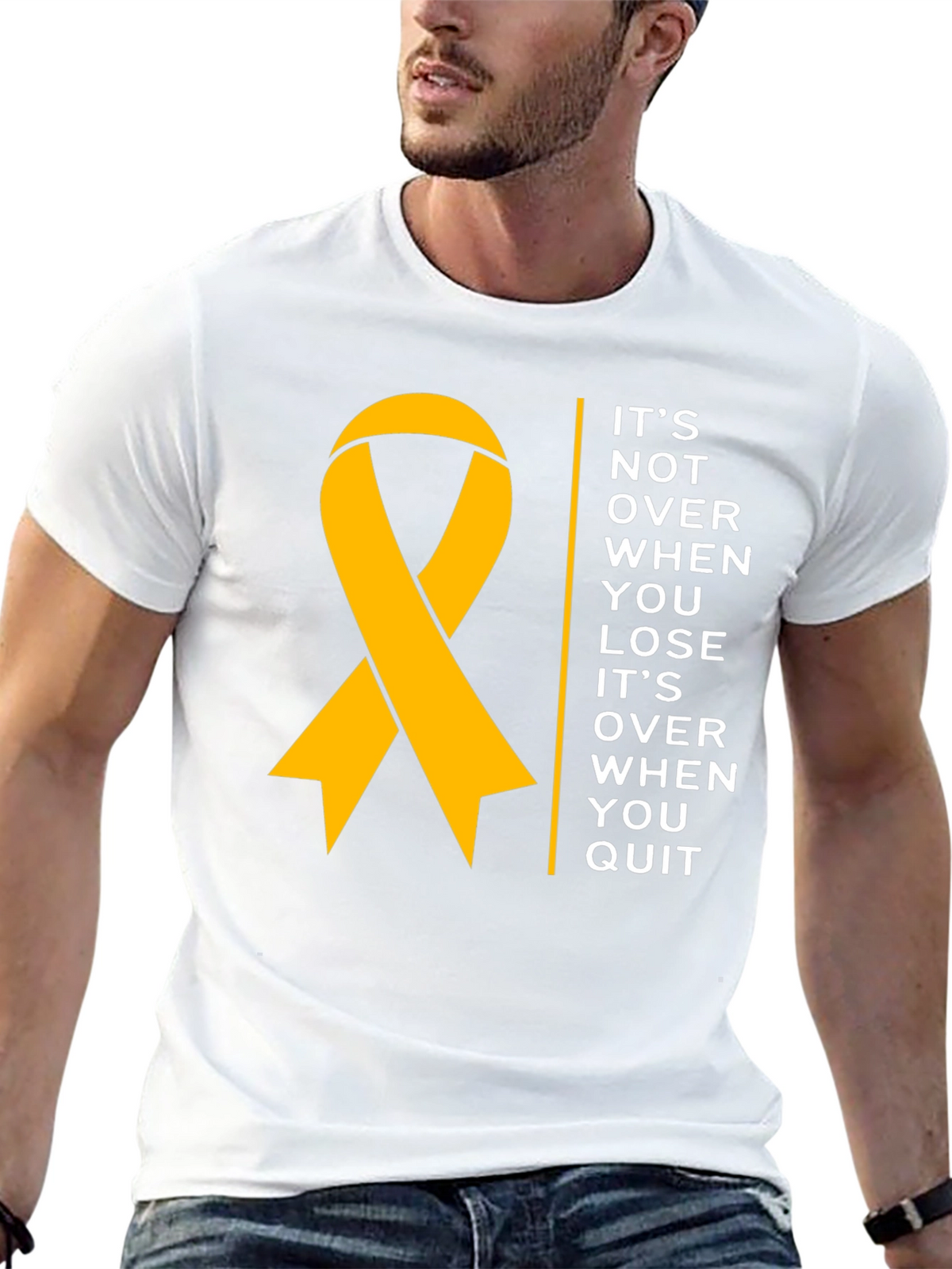 Inspirational Quote Ribbon Graphic Tee