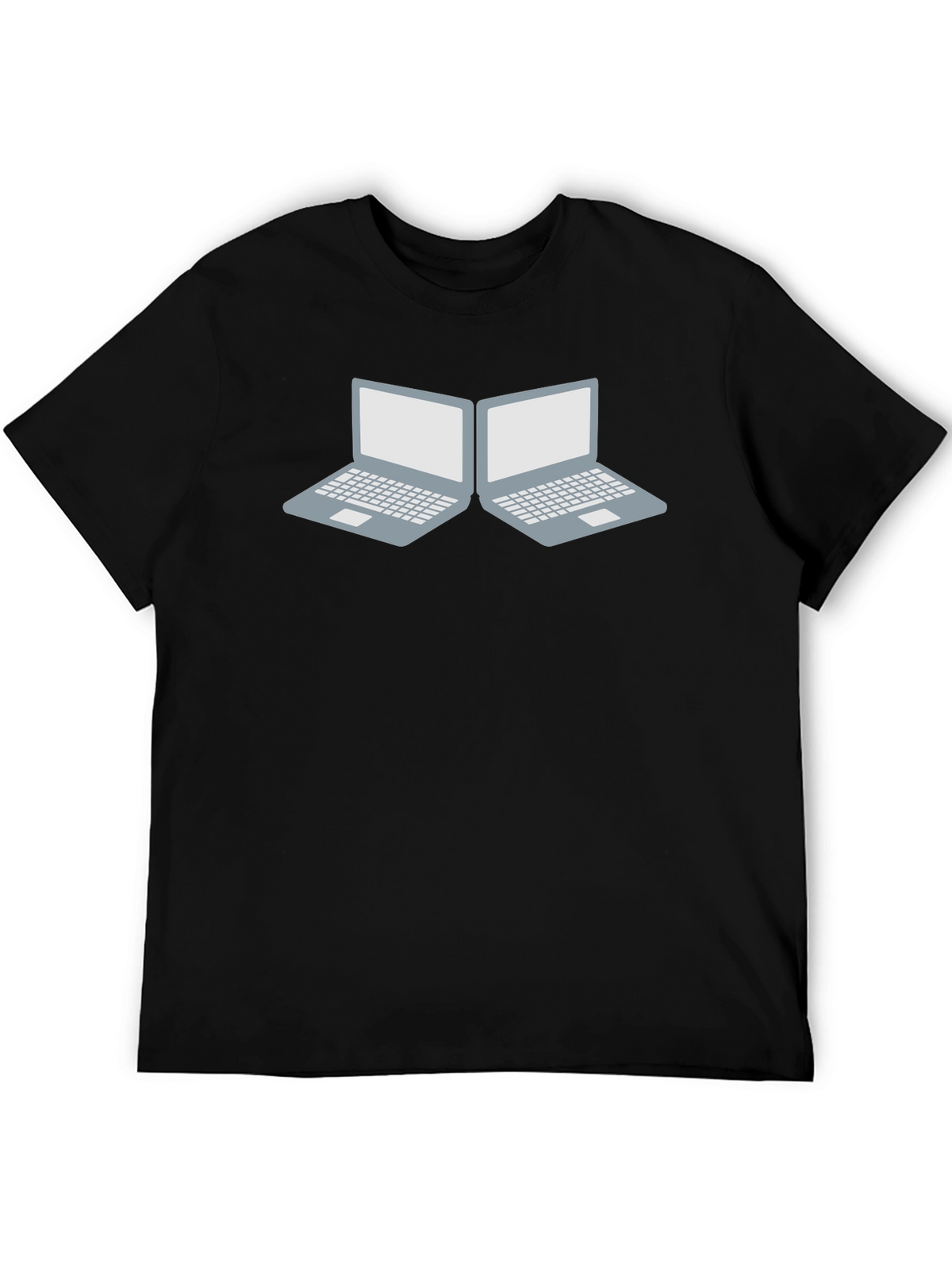 Laptop Duo Graphic Tee - Tech Enthusiast Style