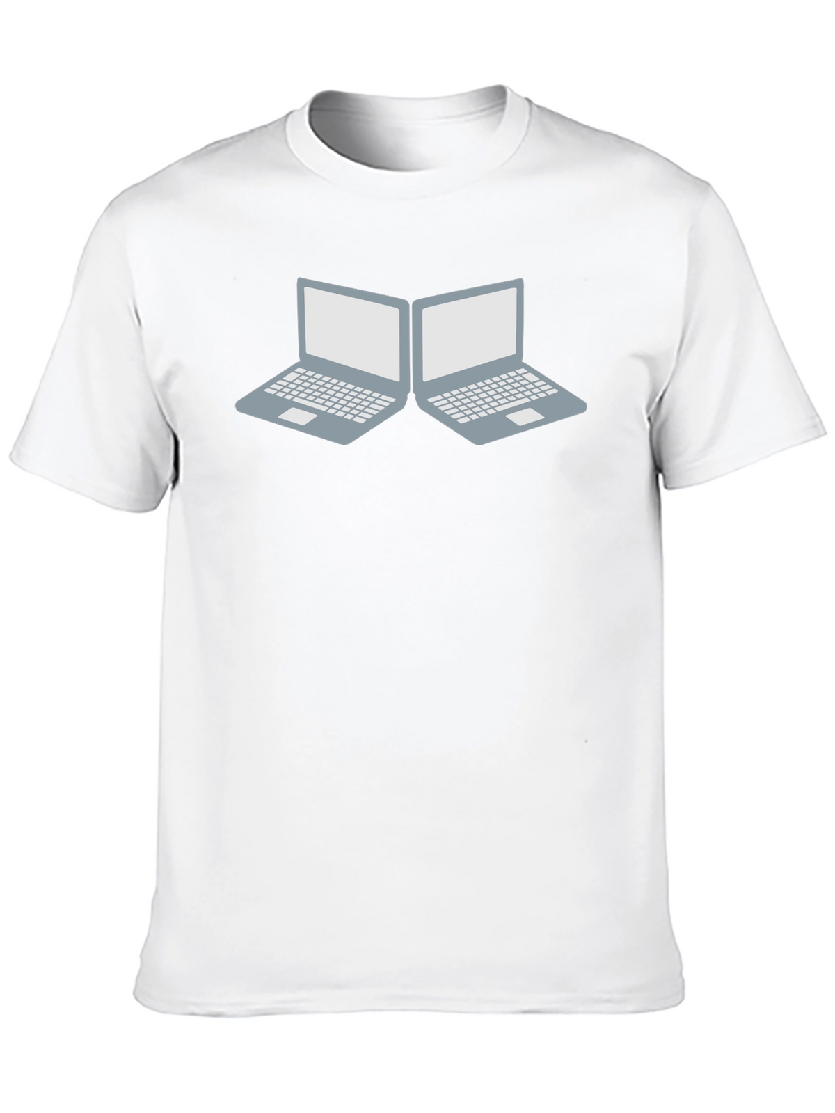 Laptop Duo Graphic Tee - Tech Enthusiast Style